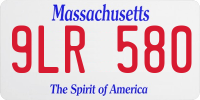 MA license plate 9LR580
