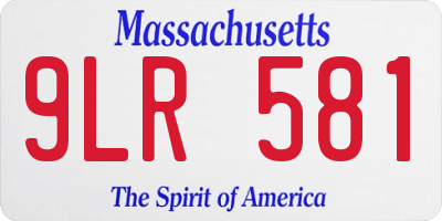 MA license plate 9LR581