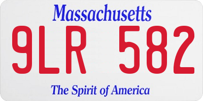 MA license plate 9LR582