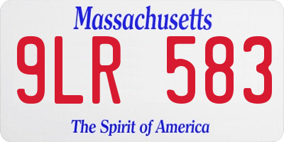 MA license plate 9LR583