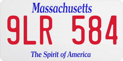 MA license plate 9LR584
