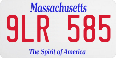 MA license plate 9LR585