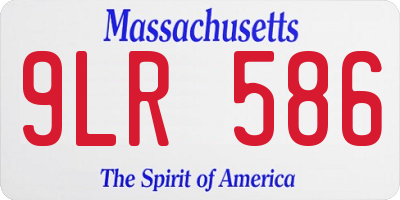 MA license plate 9LR586