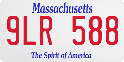 MA license plate 9LR588