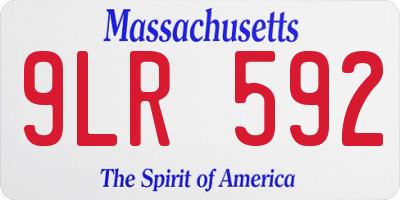 MA license plate 9LR592