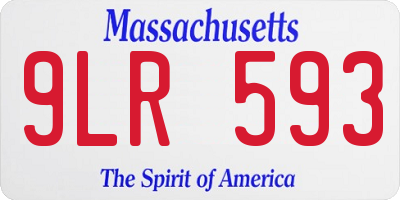MA license plate 9LR593