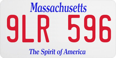 MA license plate 9LR596