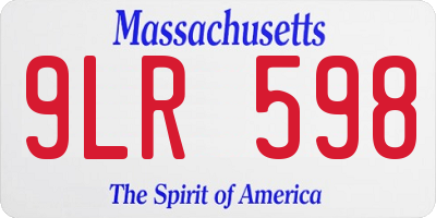 MA license plate 9LR598