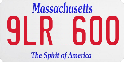 MA license plate 9LR600