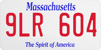 MA license plate 9LR604