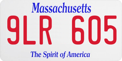 MA license plate 9LR605