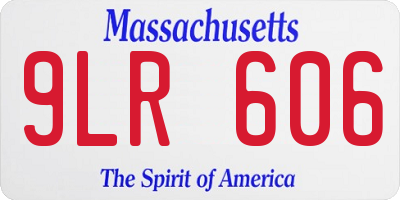 MA license plate 9LR606
