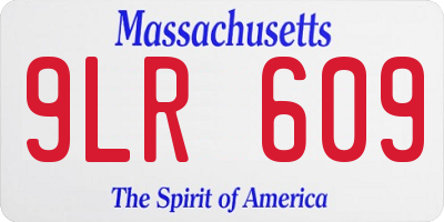 MA license plate 9LR609