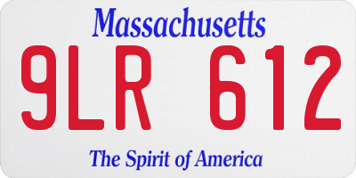 MA license plate 9LR612