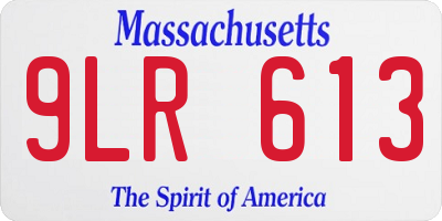 MA license plate 9LR613