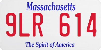 MA license plate 9LR614