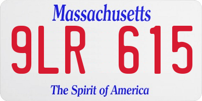 MA license plate 9LR615