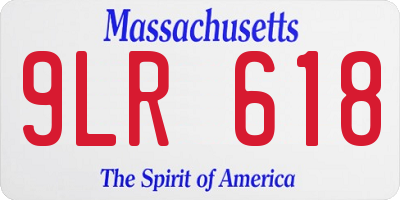 MA license plate 9LR618