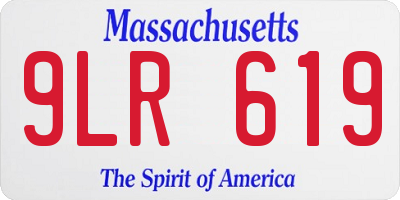 MA license plate 9LR619