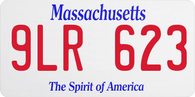 MA license plate 9LR623