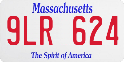 MA license plate 9LR624