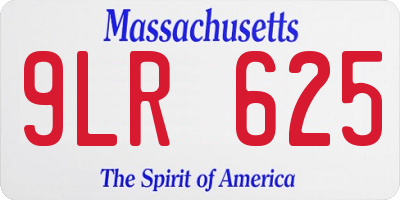 MA license plate 9LR625