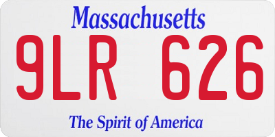 MA license plate 9LR626