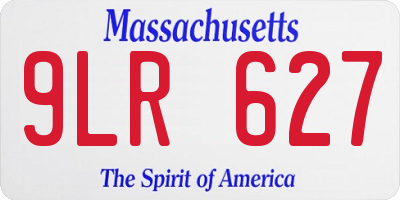 MA license plate 9LR627