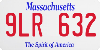 MA license plate 9LR632