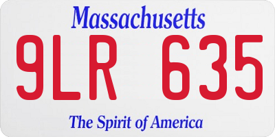 MA license plate 9LR635