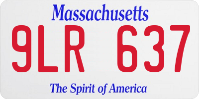 MA license plate 9LR637