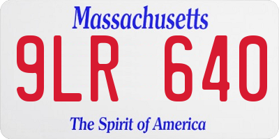 MA license plate 9LR640
