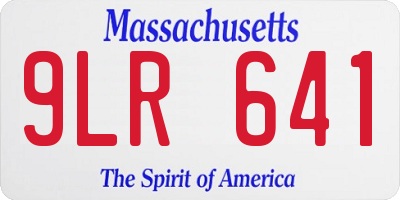 MA license plate 9LR641