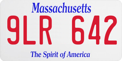 MA license plate 9LR642