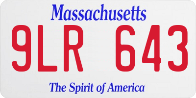 MA license plate 9LR643