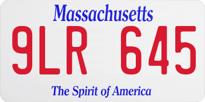 MA license plate 9LR645