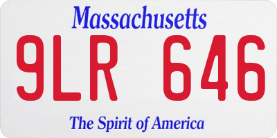 MA license plate 9LR646