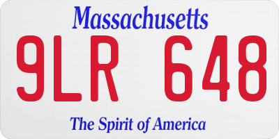 MA license plate 9LR648