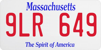 MA license plate 9LR649