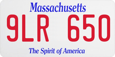MA license plate 9LR650