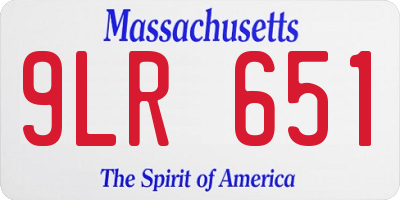 MA license plate 9LR651
