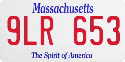 MA license plate 9LR653