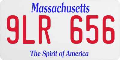 MA license plate 9LR656