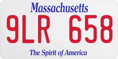 MA license plate 9LR658