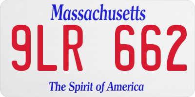 MA license plate 9LR662