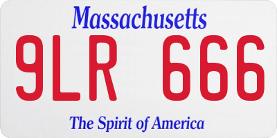 MA license plate 9LR666