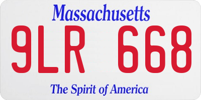 MA license plate 9LR668