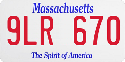 MA license plate 9LR670