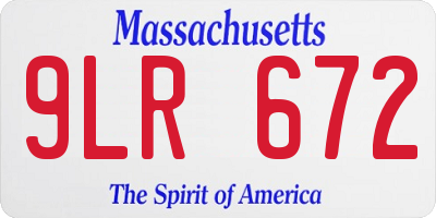MA license plate 9LR672