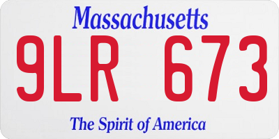 MA license plate 9LR673